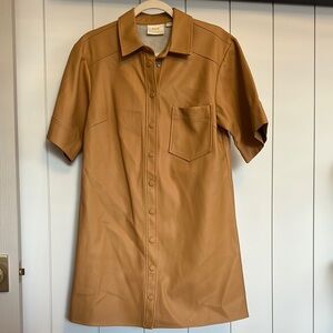 Anthropologie Maeve pleather dress